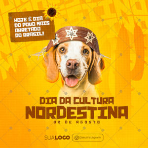 Dia da Cultura Nordestina Social Media PSD Editável Pet Shop Feed