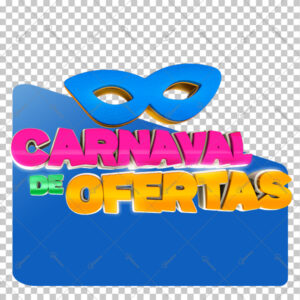 Selo 3D Carnaval de Ofertas PNG Sem Fundo Transparente PSD Selo Para Composição