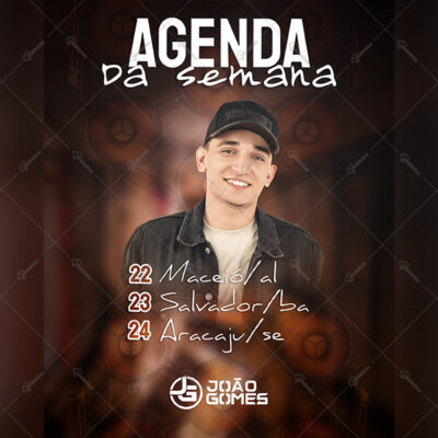 Flyer Feed Agenda da Semana João Gomes Template PSD Editável