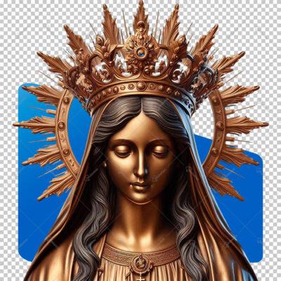 Estátua Nossa Senhora Aparecida Render 3D Para Composição PNG Sem Fundo