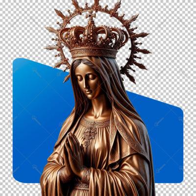 Estátua de Bronze de Nossa Senhora Aparecida PNG Sem Fundo Para Composição