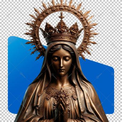 Estátua de Nossa Senhora Aparecida Imagem PNG Sem Fundo Para Composição Alta Qualidade Render 3D