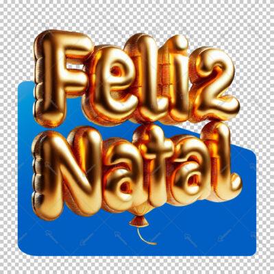 Feliz Natal Decorativo Balão PNG Sem Fundo Para Composição Selo Natalino Selo 3D