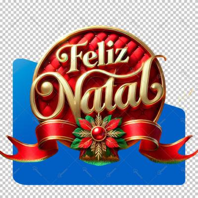 Feliz Natal Render Selo 3D Para Composição Realistico Selo