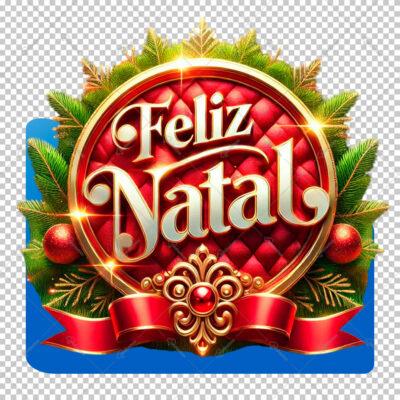 Selo 3D Feliz Natal Selo Para Composição