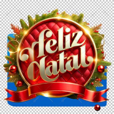 Selo 3D Natalino Para Composição Render PNG Fundo Transparente Natal